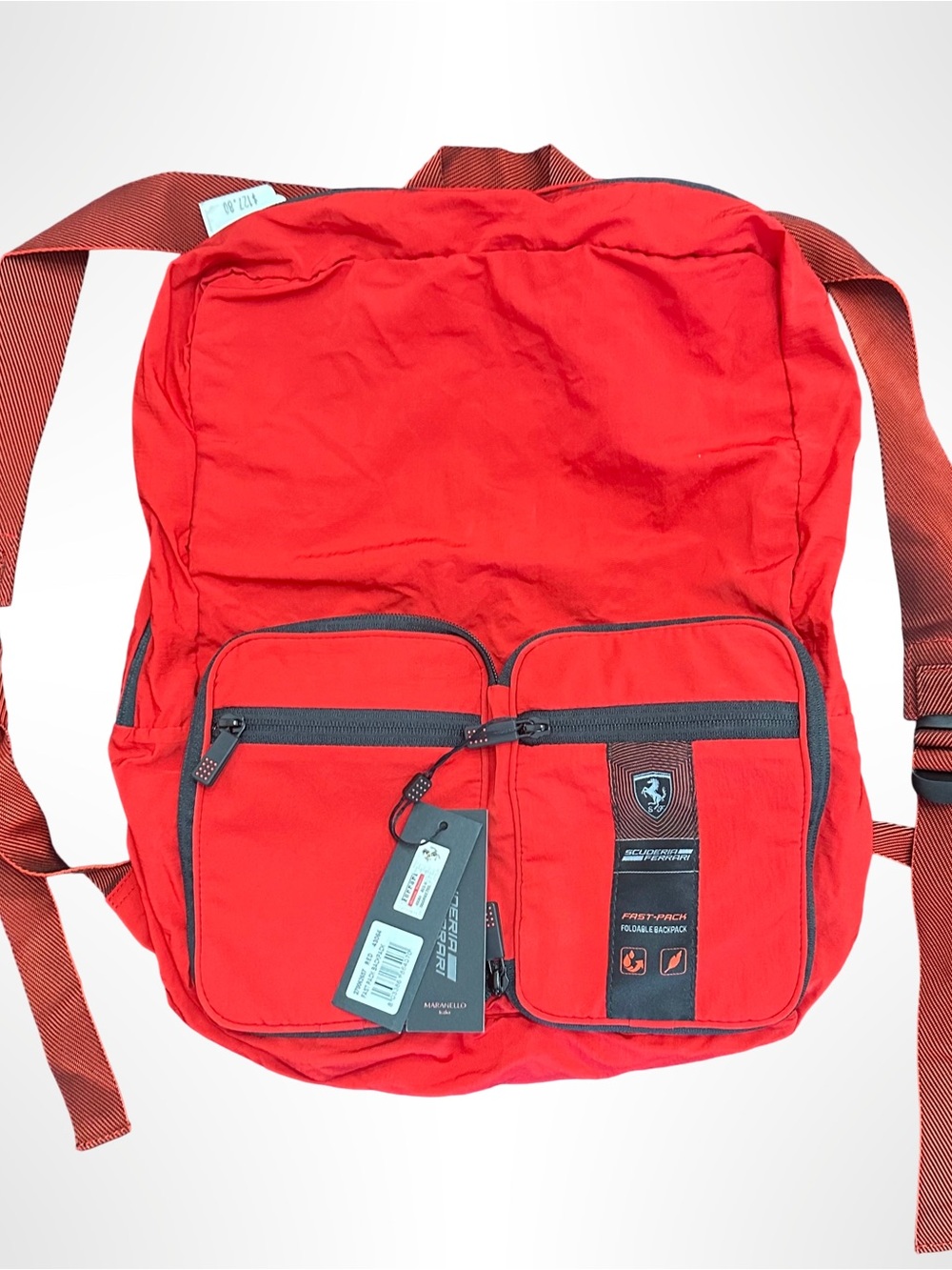 Ferrari Red Men's Backpack with Front Organizer Pockets